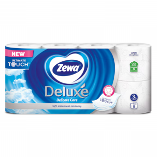 Zewa toaletní papír 8 ks Deluxe Delicate Care 3-vrstvý