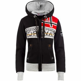 Dámská mikina s kapucí Geographical Norway Flyer Barva: Černá, Velikost: XL