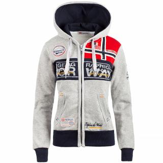 Dámská mikina s kapucí Geographical Norway Flyer Barva: Šedá, Velikost: XL