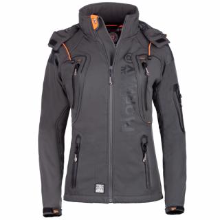 Dámská Softshell Outdoorová bunda s Odnímatelnou Kapucí Geographical Norway Tassion Barva: Šedá, Velikost: L