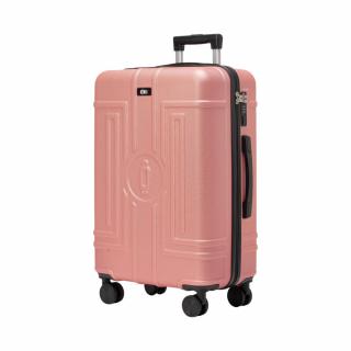 Extra odolný cestovní kufr s TSA zámkem ROWEX Casolver Barva: Rosegold, Velikost: Střední kufr - 66x46x27 cm (63l)