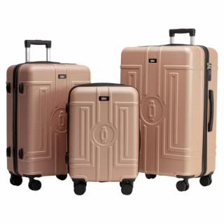 Extra odolný cestovní kufr s TSA zámkem ROWEX Casolver Barva: Šampaňská, Velikost: SET kufrů (3ks)