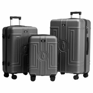Extra odolný cestovní kufr s TSA zámkem ROWEX Casolver Barva: Šedočerná, Velikost: SET kufrů (3ks)