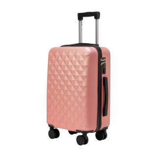 Extra odolný cestovní kufr s TSA zámkem ROWEX Crystal Barva: Rosegold, Velikost: Příruční kabinový kufr - 55x38x23 cm (33l)