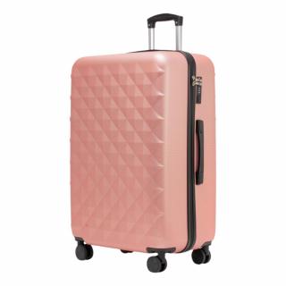 Extra odolný cestovní kufr s TSA zámkem ROWEX Crystal Barva: Rosegold, Velikost: Velký kufr - 76x50x30 cm (93l)