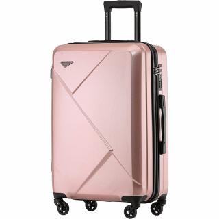 Municase - Cestovní kufr na kolečkách s TSA zámkem Barva kufru: Rosegold, Velikost kufru: Příruční kabinový kufr - 54x35x20 (38L)