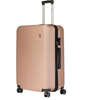 Odolný skořepinový cestovní kufr GEOGRAPHICAL NORWAY SOLOMUNEO Barva kufru: Šampaňská, Velikost kufru: Příruční kabinový kufr 34l