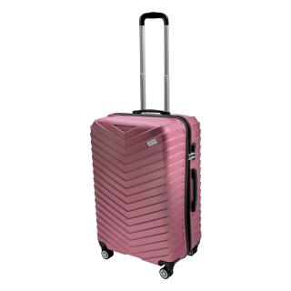 Odolný skořepinový cestovní kufr na kolečkách WEXTA SHELL Barva kufru: Rosegold, Velikost kufru: Příruční kabinový kufr 42l