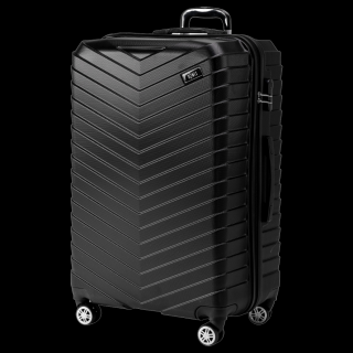Odolný skořepinový cestovní kufr ROWEX Horizon Barva: Černá, Velikost: Střední kufr - 68x40x27 cm (66l)