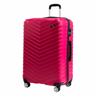 Odolný skořepinový cestovní kufr ROWEX Horizon Barva: Růžová, Velikost: Střední kufr - 68x40x27 cm (66l)