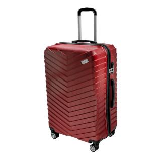Odolný skořepinový cestovní kufr ROWEX Horizon Barva: Vínová, Velikost: Střední kufr - 68x40x27 cm (66l)