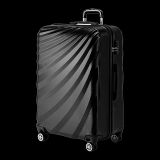 Odolný skořepinový cestovní kufr ROWEX Pulse Barva: Černá, Velikost: Velký kufr - 77x47x33 cm (109l)