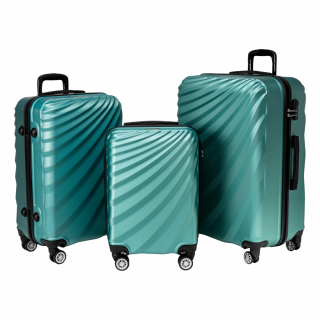 Odolný skořepinový cestovní kufr ROWEX Pulse Barva: Mint, Velikost: SET 3ks (40l, 66l, 109l)