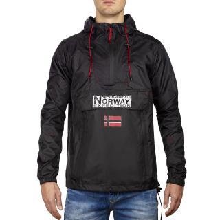 Pánská jarní nepromokavá větrovka Geographical Norway Downcity Barva: Černá, Velikost: L