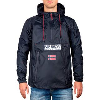 Pánská jarní nepromokavá větrovka Geographical Norway Downcity Barva: Tmavě modrá, Velikost: L