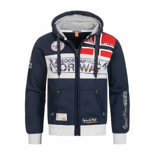 Pánská mikina s kapucí Geographical Norway Flyer Barva: Tmavě modrá, Velikost: S