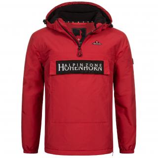 Pánská přechodná větrovka s přední kapsou HOHENHORN Allesso Barva: Červená, Velikost: XL