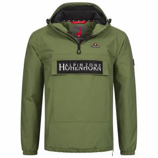 Pánská přechodná větrovka s přední kapsou HOHENHORN Allesso Barva: Zelená, Velikost: XL