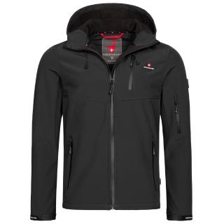 Pánská softshellová bunda s kapucí HOHENHORN Breithorn Barva: Černá, Velikost: XL