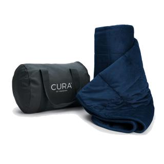 Plyšová zátěžová deka CURA Minky 140x200 6kg Barva: Modrá