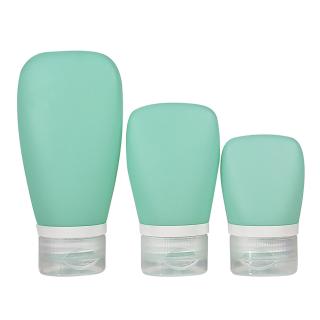Sada cestovních silikonových lahviček na kosmetiku (3ks) Barva: Mint