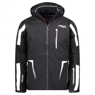 Zateplená lyžařská bunda s reflexními pruhy GEOGRAPHICAL NORWAY Wimax Barva: Černá, Velikost: 2XL