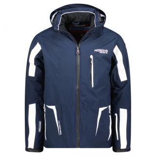 Zateplená lyžařská bunda s reflexními pruhy GEOGRAPHICAL NORWAY Wimax Barva: Tmavě modrá, Velikost: 3XL