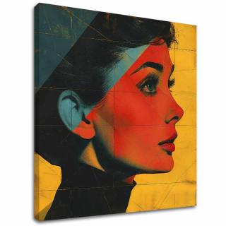 Audrey Hepburn malba na plátně - Elegantní ikona