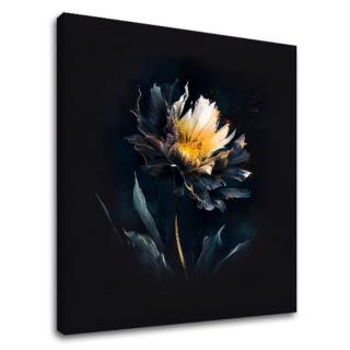 Designová dekorace na plátně Tajemná květina v noci