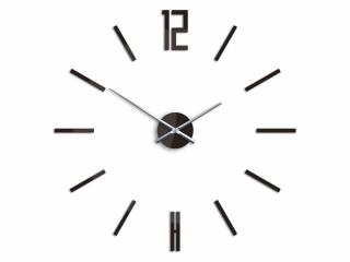 Moderní nástěnné hodiny CARLO WENGE  (nalepovací hodiny na stěnu)