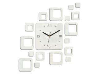 Moderní nástěnné hodiny ROMAN WHITE  (nalepovací hodiny na stěnu)