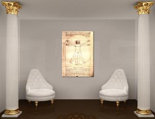 Obraz na plátně VITRUVIÁNSKY MUŽ– Leonardo Da Vinci