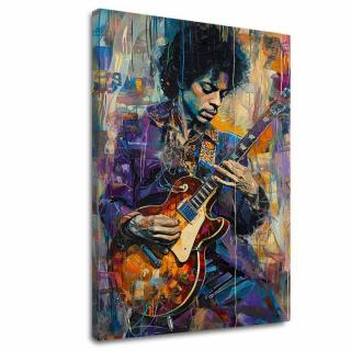 Obrázek JIMI HENDRIX - Kytara v plamenech | 100% originální akrylová barva