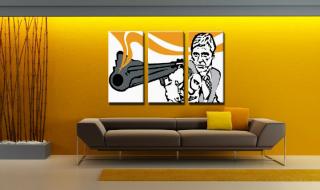 Ručně malovaný POP Art AL PACINO 3 dílný 120x80cm