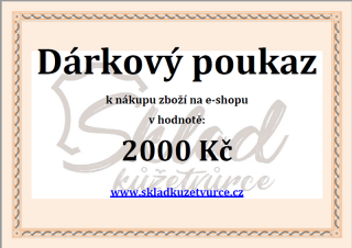 Dárkový poukaz k nákupu zboží v hodnotě 1000,-Kč. 