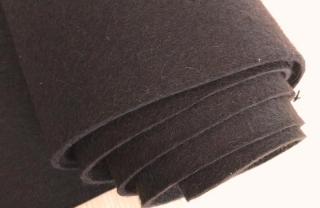 Plsť obuvnická-černá 2 mm