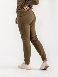 Dámské Basic tepláky · Zelená khaki Velikost: XS