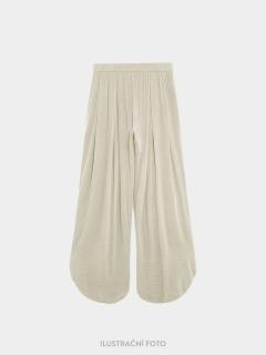 Dámské mušelínové kalhoty s rozparkem · Bílá vintage Velikost: XS/S