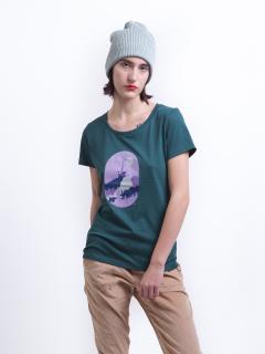 Dámské tričko Beskydy / Lysá hora · Zelená glazed Velikost: XL
