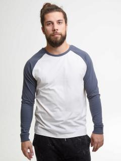 Pánské Basic tričko s raglanovým rukávem · Bílá krémová/šedá calm Velikost: M