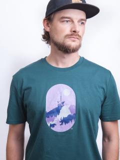 Pánské tričko Beskydy / Lysá hora · Zelená glazed Velikost: XL