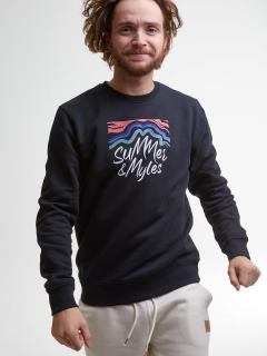 Pánský crew neck Sunset Logo · Černá Velikost: M