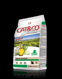 AKCE - CAT&amp;CO wellness adult hairball 1,5kg  ((super-premium) kompletní vyvážené krmivo pro dospělé kočky všech plemen)