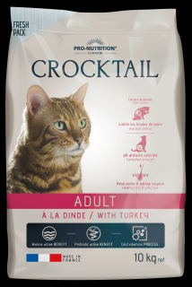 AKCE - CROCKTAIL adult krůta 10kg (super-premium)  (kompletní vyvážené krmivo pro dospělé kočky všech plemen)