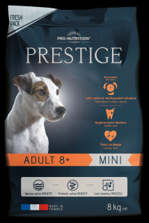 AKCE - Flatazor PRESTIGE adult mini 8+  8kg (super-premium) (kompletní vyvážené krmivo pro starší psy malých plemen)