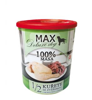 AKCE - MAX deluxe 1/2 KUŘETE se zvěřinou 800g