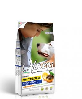 AKCE - NAXOS ADULT MEDIUM rybí 3kg (super-premium) (kompletní vyvážené krmivo pro dospělé psy)