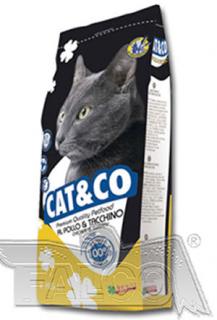 CAT&amp;CO kuřecí s krůtím 20kg(premium) (kompletní krmivo vhodné pro kočky od ranného mládí až do dospělosti a stáří)