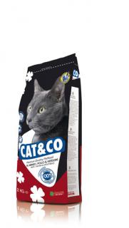 CAT&amp;CO mix hovězí, kuře 2kg (premium) (kompletní krmivo vhodné pro kočky od ranného mládí až do dospělosti a stáří)