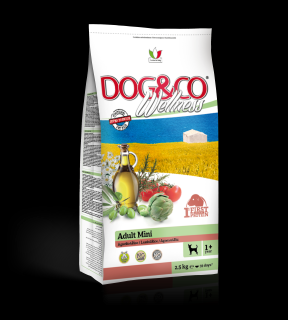 Dog&amp;co wellness adult mini jehněčí s rýží 2,5kg (super-premium)  (kompletní vyvážené krmivo pro dospělé psy malých plemen)